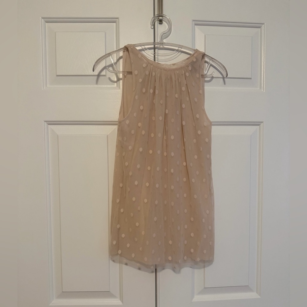 Sweet Pea Cream/Beige Mesh Top Size Medium